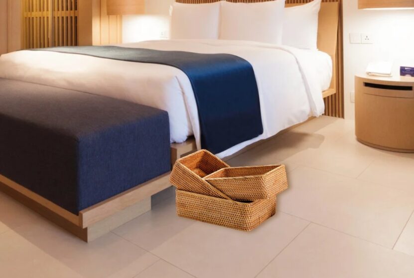 Wicker Baskets and bed