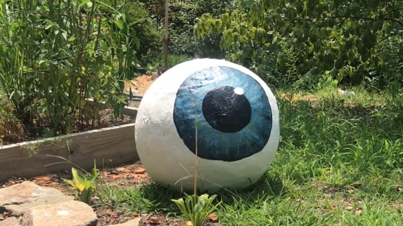 Giant Creepy Eyebal From Yoga Ball